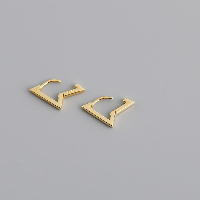 Dames Driehoek Oorbellen Retro Stijl Zilver
