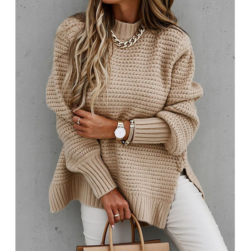 Dames Gebreide Coltrui Elegante Trendy Structuur