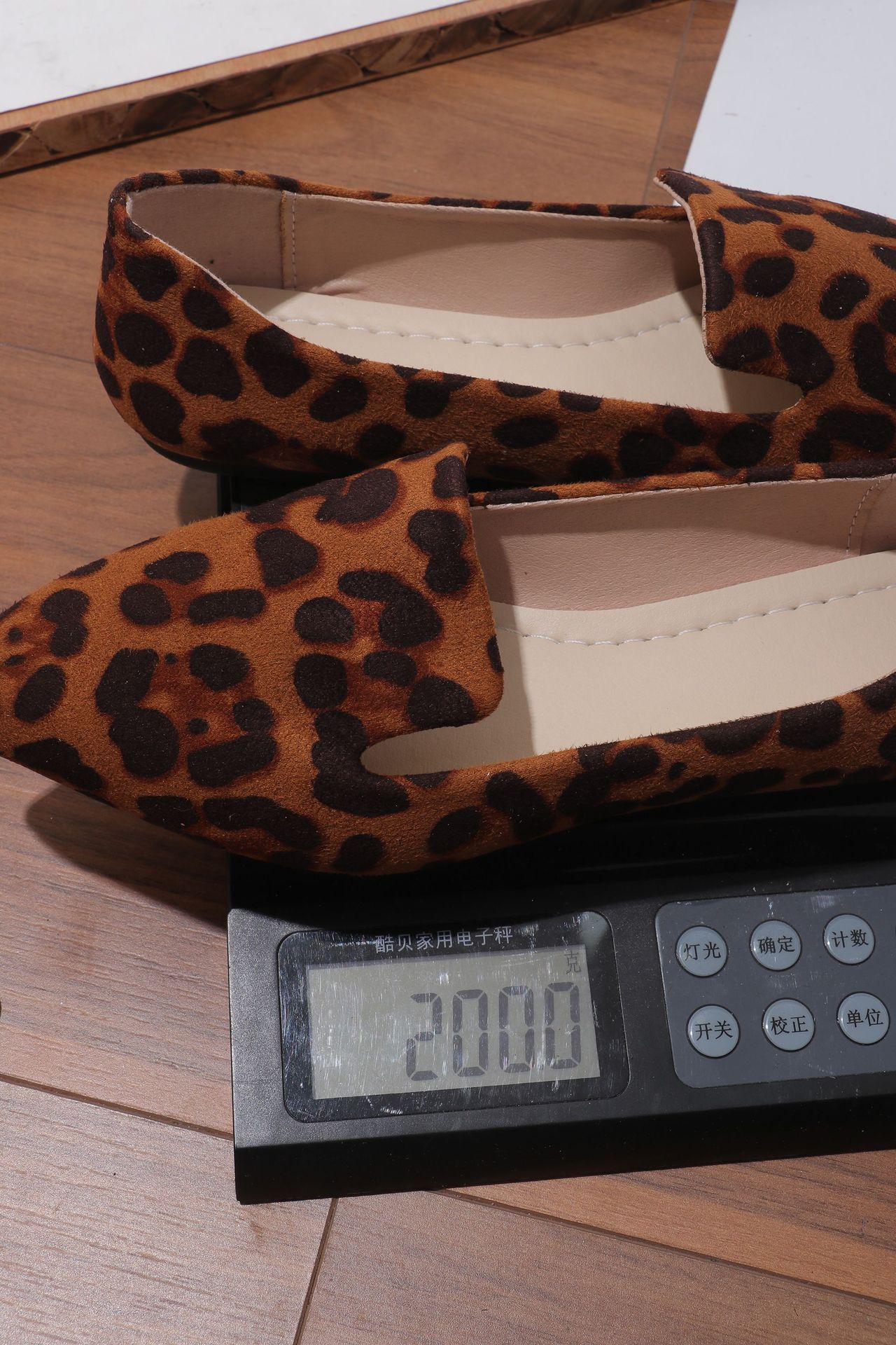 Dames Ballerina's Panterprint Puntneus Comfortabel