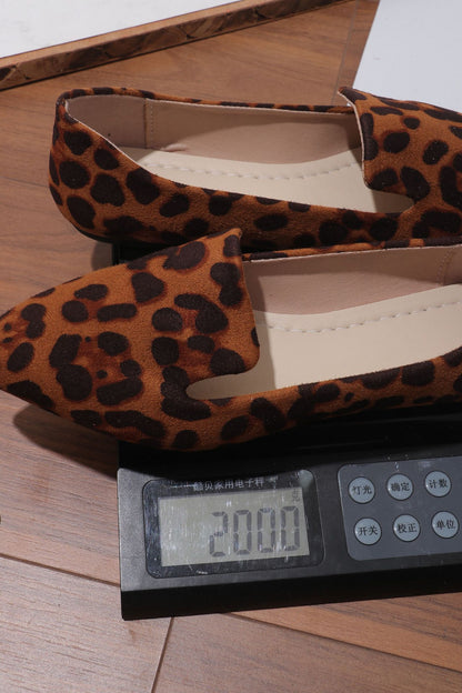 Dames Ballerina's Panterprint Puntneus Comfortabel
