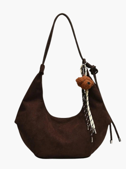 Boho Chic Suède Schouder tas met Speelse Details