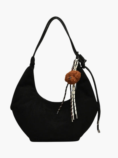 Boho Chic Suède Schouder tas met Speelse Details