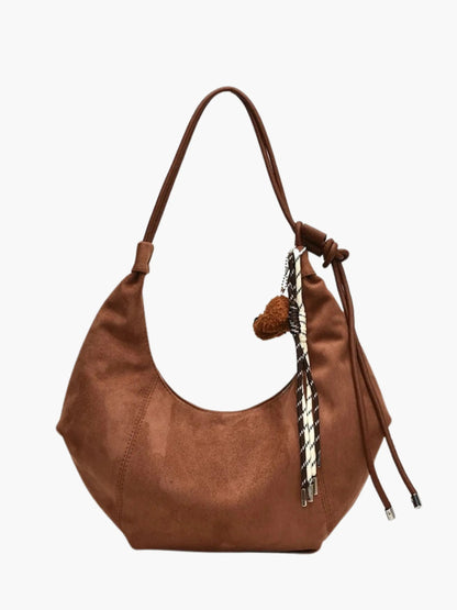 Boho Chic Suède Schouder tas met Speelse Details