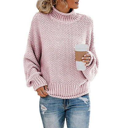 Dames Gebreide Coltrui Elegante Stijlvolle Basic