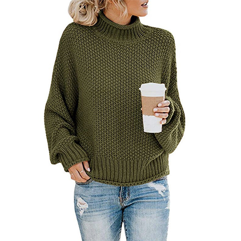 Dames Gebreide Coltrui Elegante Stijlvolle Basic