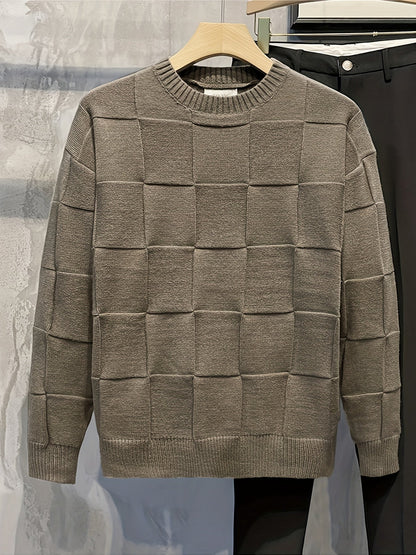 Gebreide Sweater Ronde Hals Stretch Mannen - Mode Vibes