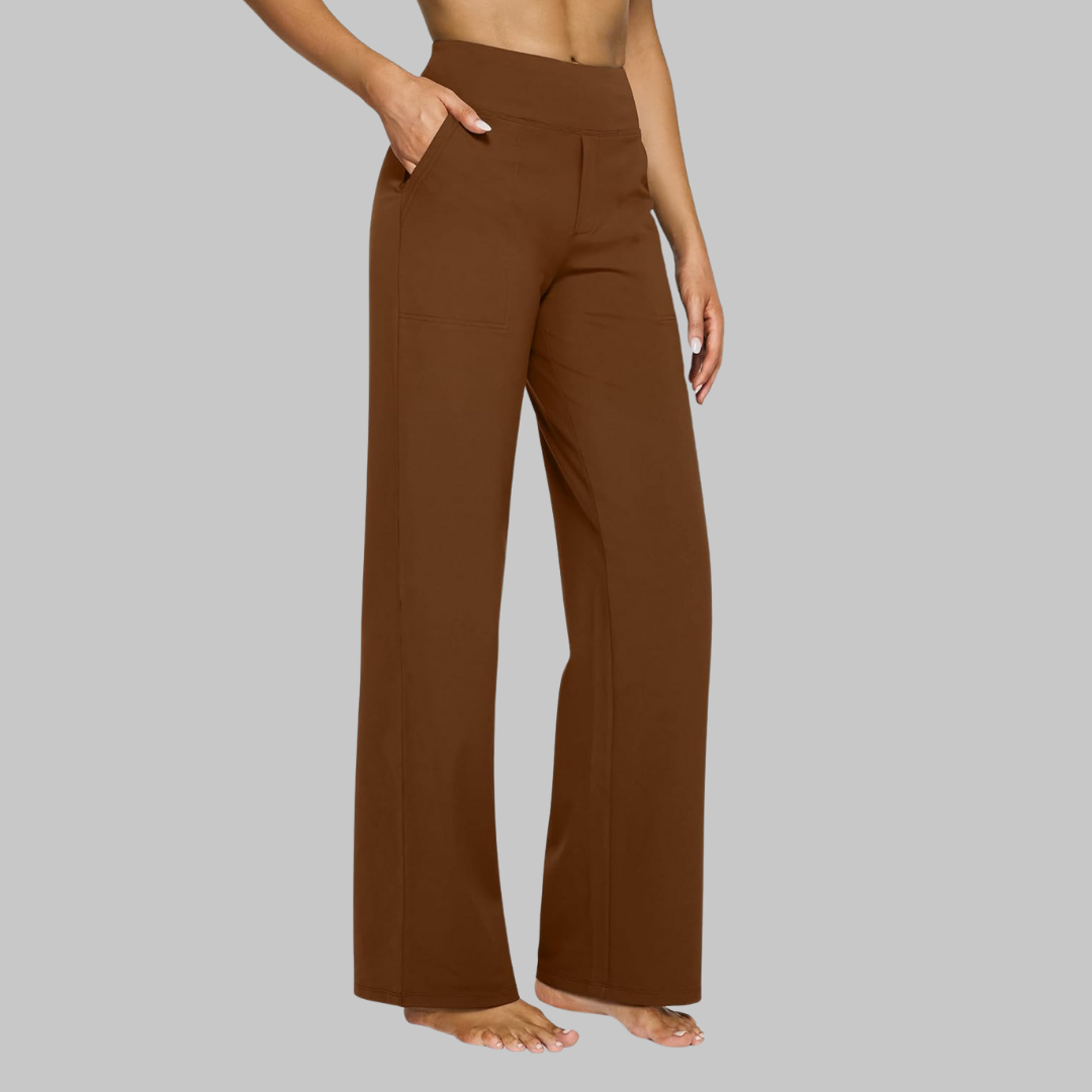 Elvira Stretchbroek Dames – Comfortabele Broek met Hoge Taille en Zakken