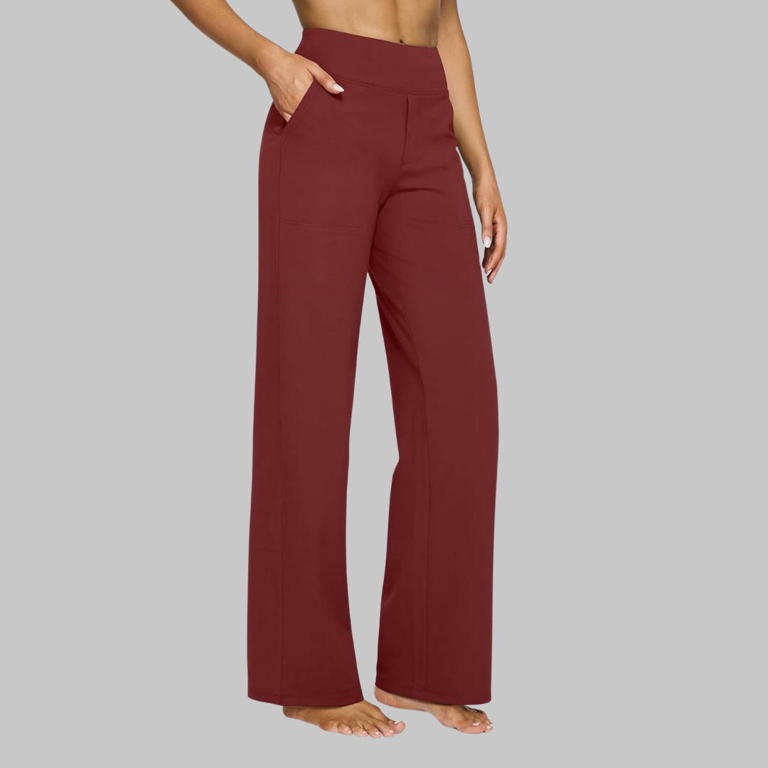 Elvira Stretchbroek Dames – Comfortabele Broek met Hoge Taille en Zakken