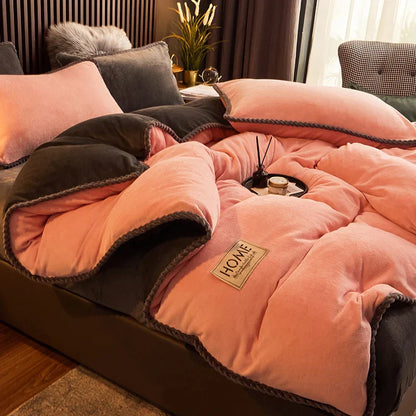 Zachte Fleece Dekbedovertrek Set Luxe Fluwelen Dekbed