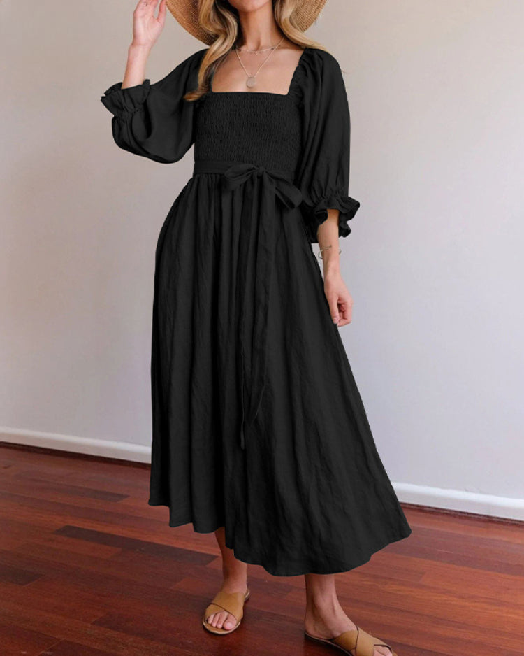 Ambra | Abito con maniche arricciate