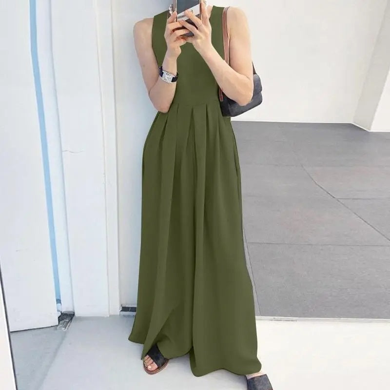 Plus Size Jumpsuit Modieus Comfortabel Zomerjurk voor Vrouwen