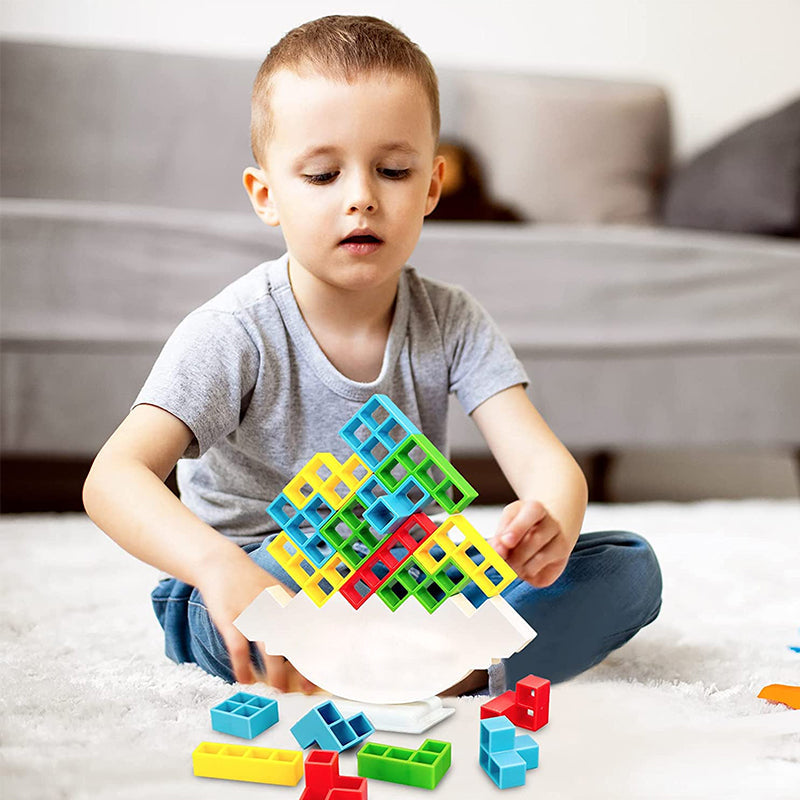 Houten Stapelspeelset voor Kinderen met Blokken