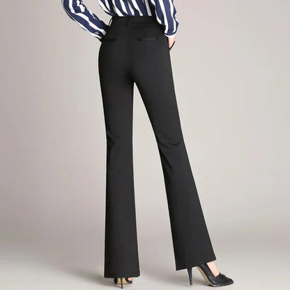 Hoge Broek Slank Uitlopende High Waist Jeans voor Vrouw