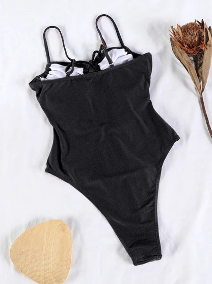 Trendy Badpak Effen Stof voor Vrouw