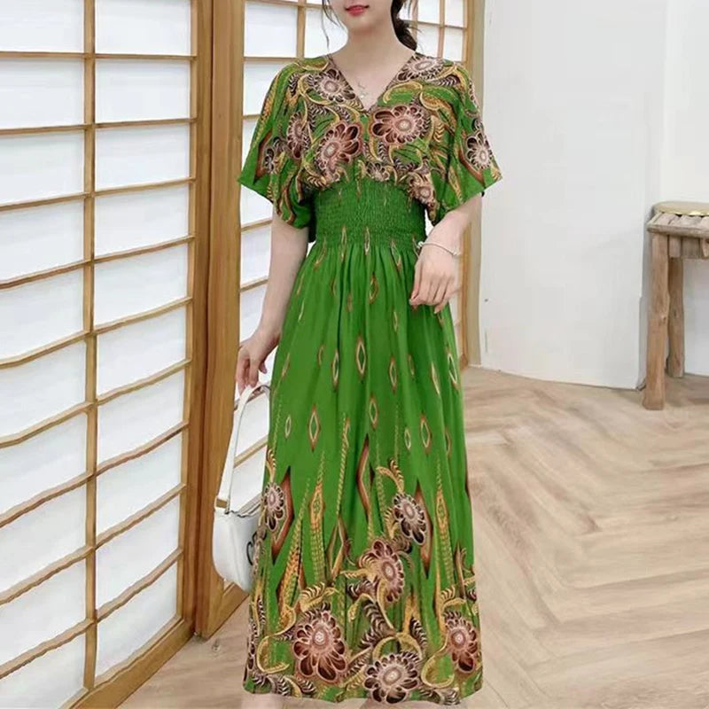 Maxi Jurk Zomerjurk Retro Stijl Casual Dameskleding