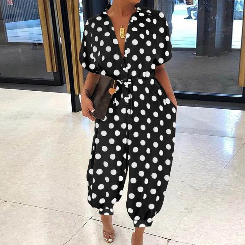 Plus Size Jumpsuit Comfortabel Retro Stijl
