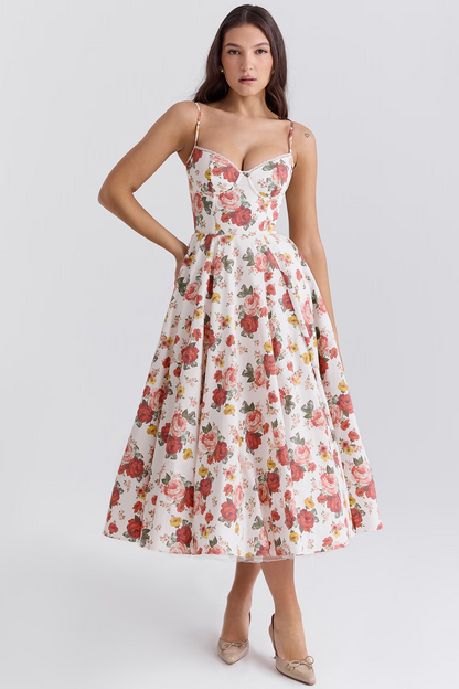 Midi Jurk met Tule Rok Elegante Vrouwelijke Stijl