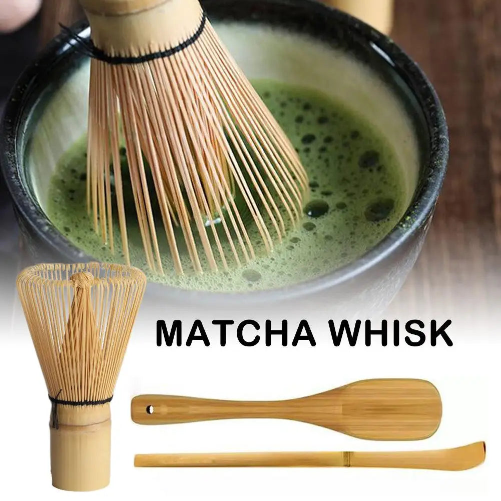 Matcha Thee Set van RVS met Theelepel en Garde