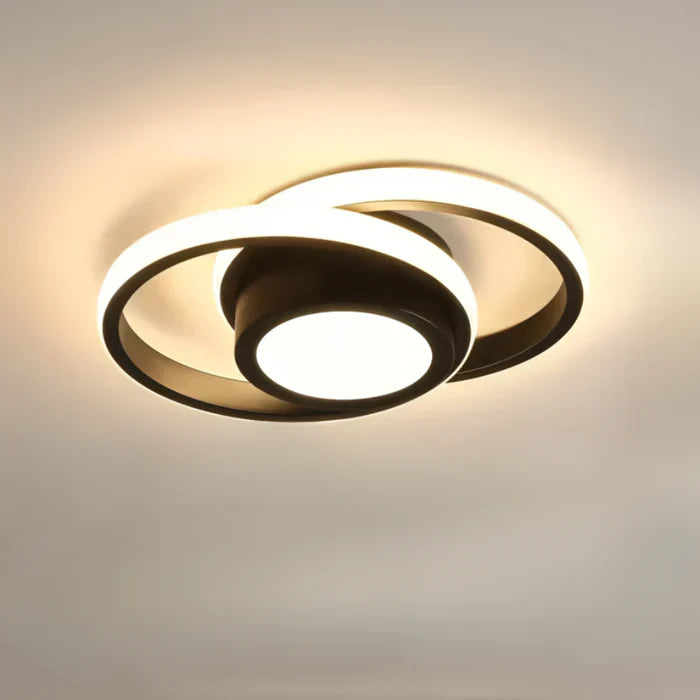 LED Plafondlamp Dubbel Ring Design Modern Dimbaar