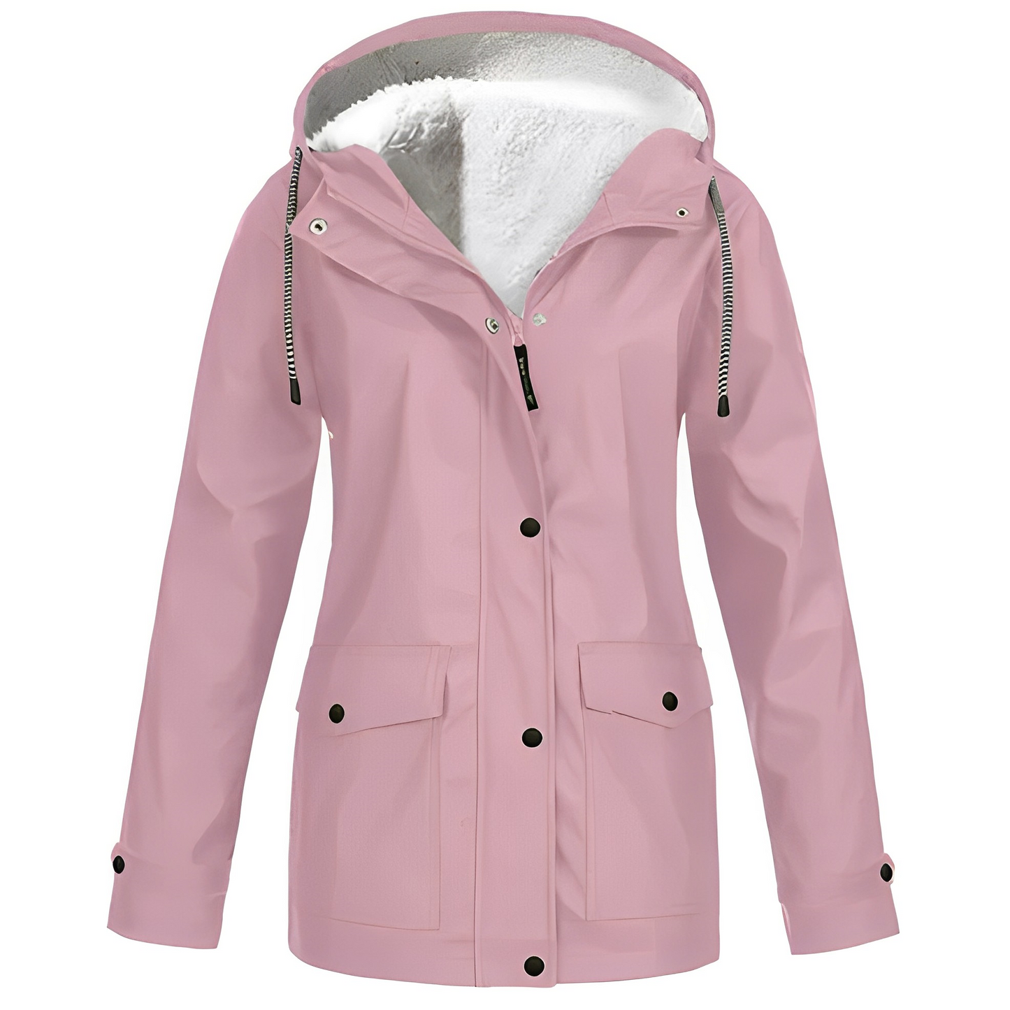 Dames Regenjas Fleece Gevoerd Waterdicht Warm