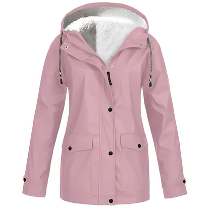 Dames Regenjas Fleece Gevoerd Waterdicht Warm