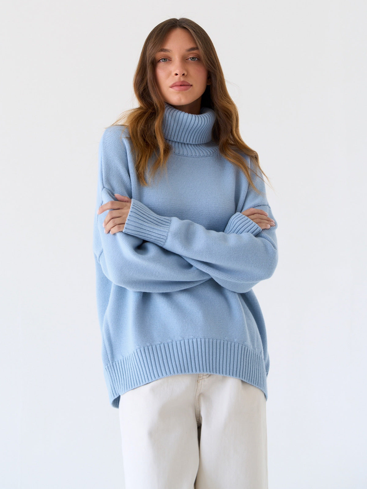 Dames Winterjas Rullekraag Losse Pasvorm - Mode Vibes