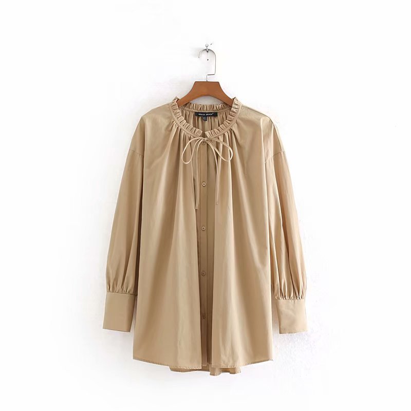 Dames Blouse Elegante Oversized met Strikkoord Stijlvol