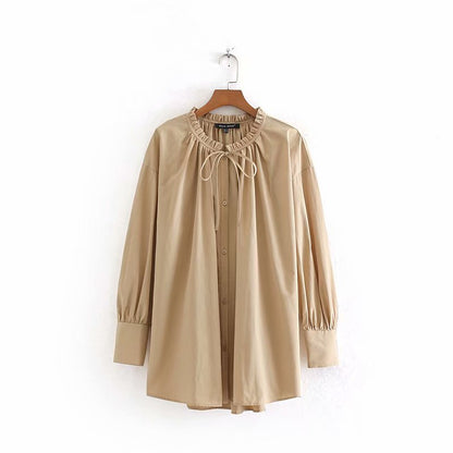 Dames Blouse Elegante Oversized met Strikkoord Stijlvol