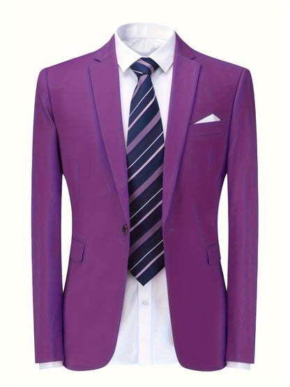 Heren Blazer Effen Klassiek Formal Design