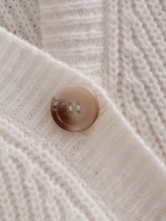 Zachte Gebreide Cardigan met V-Hals Stijlvol Design