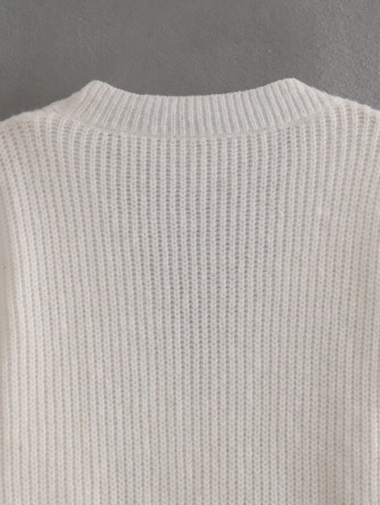 Zachte Gebreide Cardigan met V-Hals Stijlvol Design