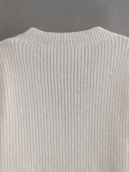 Zachte Gebreide Cardigan met V-Hals Stijlvol Design