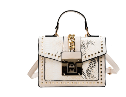 Dames Schoudertas Slangenleer Look Trendy Model