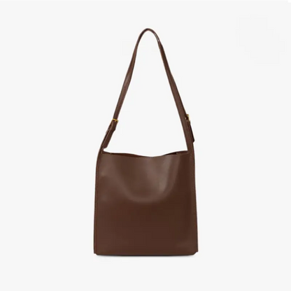 Leren Schoudertas Roos Boxy Model met Dunne Band