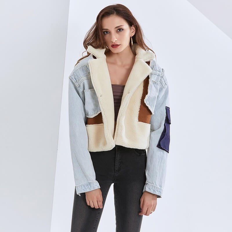 Patchwork Jas van Katoen voor Vrouw - Mode Vibes