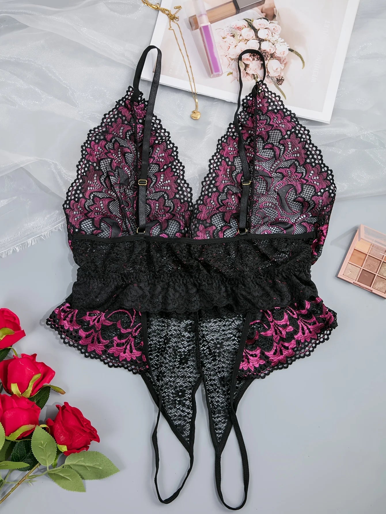 Plus Size Bodysuit Transparant Grote Maten