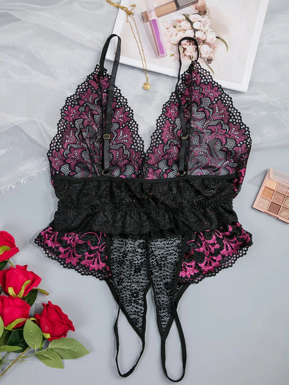 Plus Size Bodysuit Transparant Grote Maten