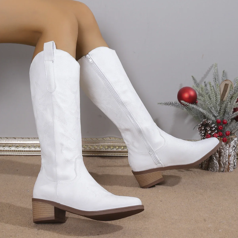 Cowboylaarzen van Denim Blauw voor Vrouw