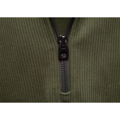 Heren Quarter-Zip Trui van Katoenmix
