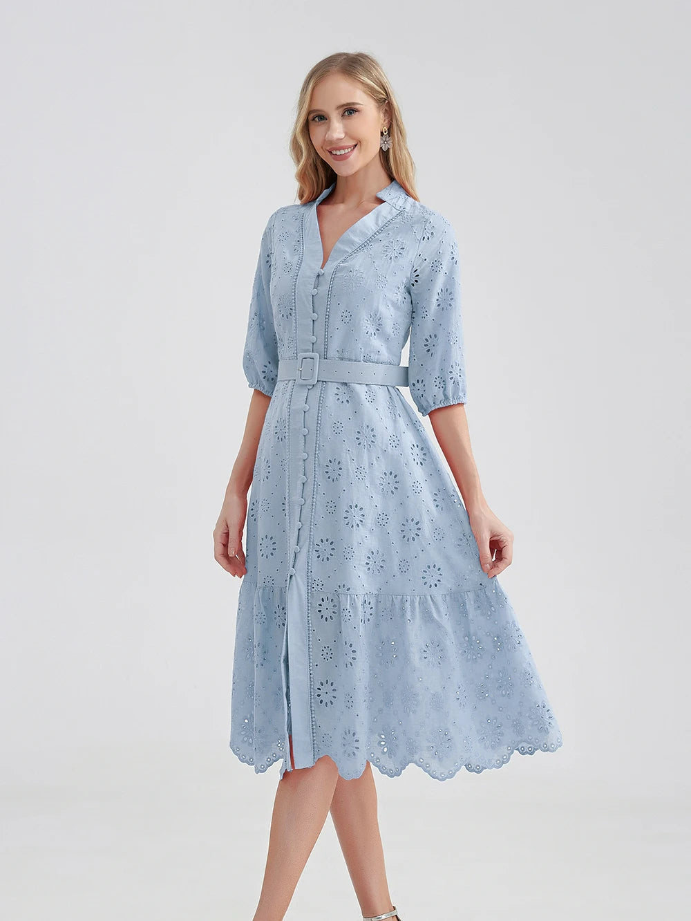 Zomerjurk Vrouw Evi Stijlvol Casual Jurkje