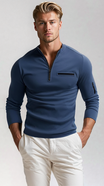 Heren Trui Kwart Rits Stijlvol Design Lorenzo - Mode Vibes