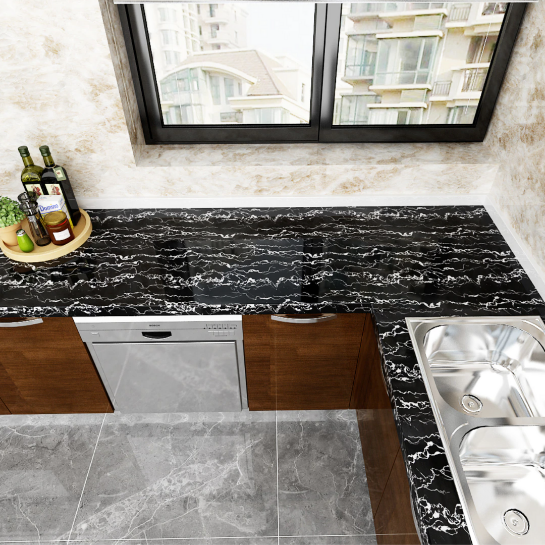 Marmer Look Sticker Waterdicht voor Muren en Meubels