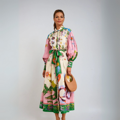 Dames Maxijurk Italiaanse Stijl Elegant - Mode Vibes
