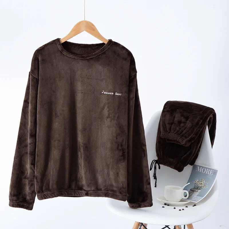 Warme Zachte Pyjama voor Mannen Winter Nachtkleding