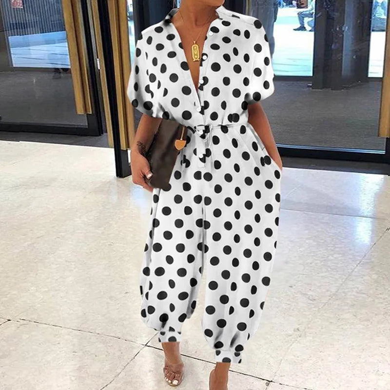 Plus Size Jumpsuit Comfortabel Retro Stijl