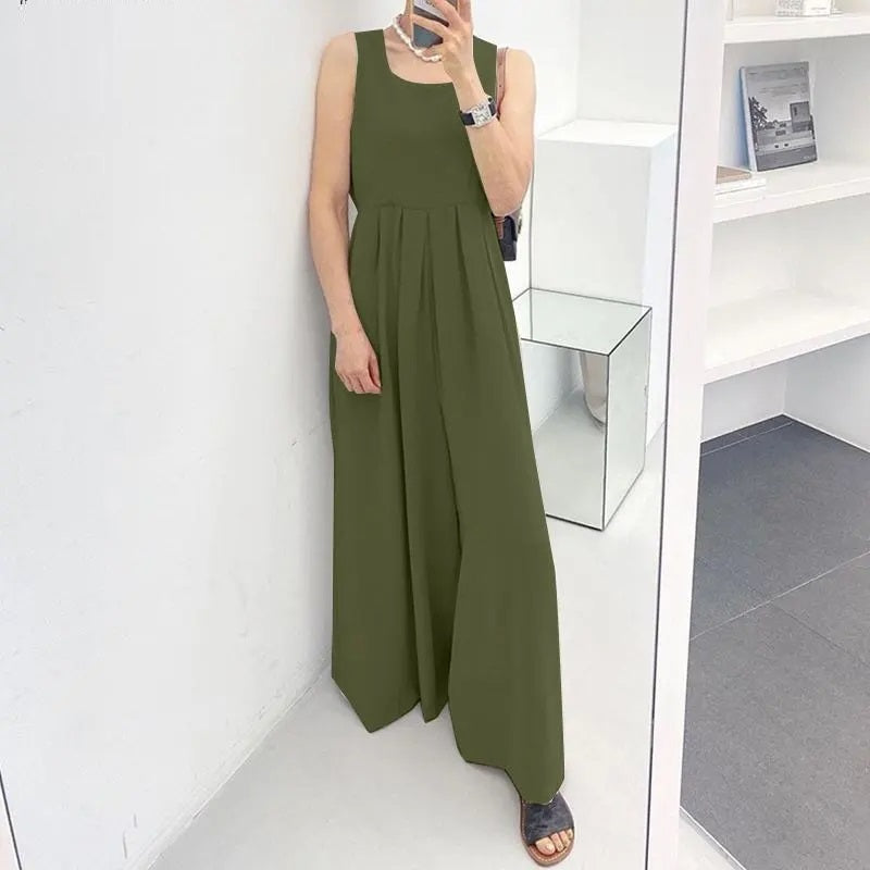 Plus Size Jumpsuit Modieus Comfortabel Zomerjurk voor Vrouwen