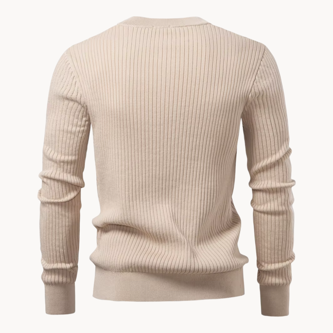 Stanton Ribgebreide Henley – Verfijnd & Comfortabel