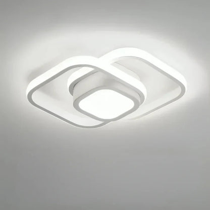 LED Plafondlamp Dubbel Ring Design Modern Dimbaar