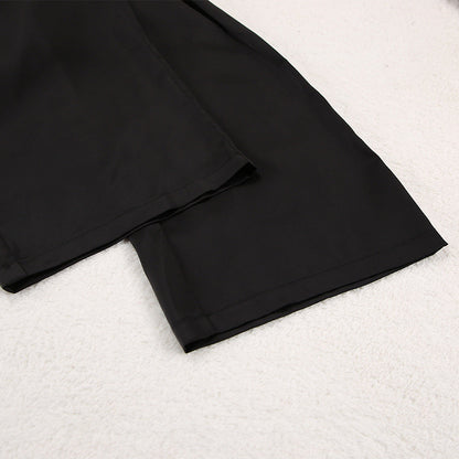 Dames Satijnen Pyjama Set Luxe Slaapwear