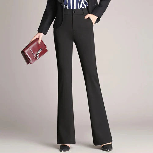Hoge Broek Slank Uitlopende High Waist Jeans voor Vrouw